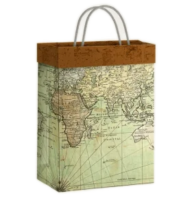 گیفت بگ فولدی سایز 3 طرح نقشه جهان کد: 3030 | لوتوس |5591022300424