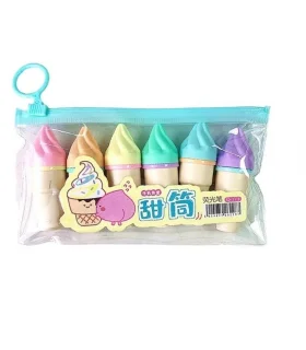 ماژیک هایلایتر 6 عددی مدل بستنی کد: Q-173 | متفرقه |6924934262287