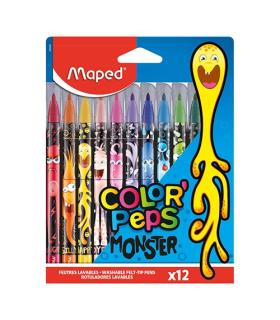 ماژیک 12 رنگ جعبه مقوایی مانستر ماپد | ماپد |3154148454007