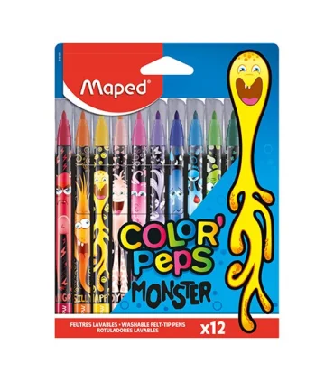 ماژیک 12 رنگ جعبه مقوایی مانستر ماپد | ماپد |3154148454007