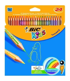 مداد رنگی 24 رنگ جعه مقوایی KIDS بیک (TROPICOLORS 2) | بیک |3270220022510