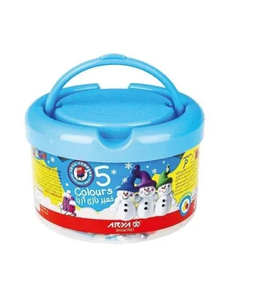 خمیر بازی 5 رنگ سطلی آریا کد: 1062 | آریا |6260297110620