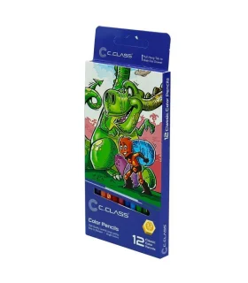 مداد رنگی 12 رنگ جعبه مقوایی سی کلاس کد: PC4578 12 | سی کلاس |6264386800409