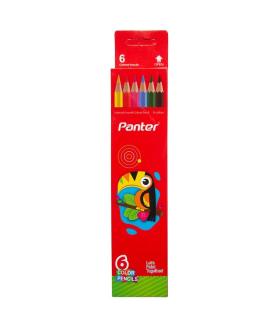 مداد رنگی 6 رنگ جعبه مقوایی پنتر کد: PCP 103-6 | پنتر |6266680000462