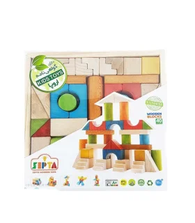 بریکس 40 قطعه جعبه چوبی سپتا | سپتا |5591022300505