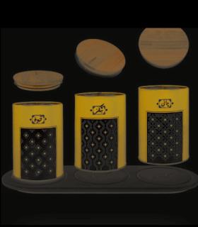 سی کنیستر سری یک طرح موتیف کد: 1009 | لوتوس |5591022301467