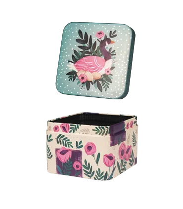 متال باکس مربع سایز 19 طرح قو کد: 9031 | لوتوس |5591022301393