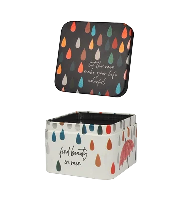 متال باکس مربع سایز 19 طرح باران کد: 9025 | لوتوس |5591022301391