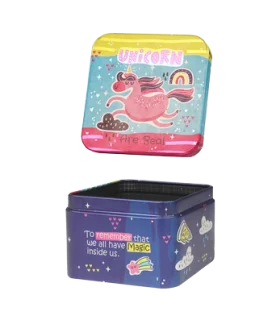 متال باکس مربع سایز 19 طرح یونی کورن من کد: 9022 | لوتوس |5591022301390