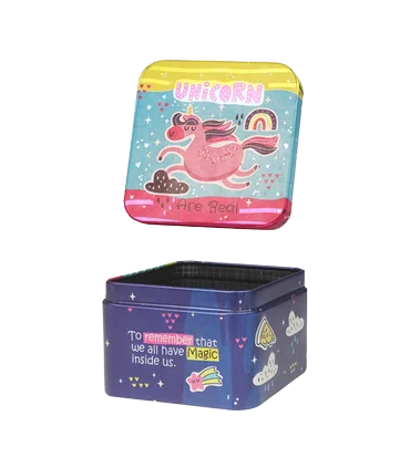 متال باکس مربع سایز 19 طرح یونی کورن من کد: 9022 | لوتوس |5591022301390