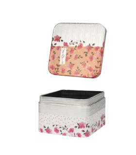 متال باکس مربع سایز 19 طرح خطوط عشق کد: 9019 | لوتوس |5591022301389