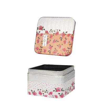 متال باکس مربع سایز 19 طرح خطوط عشق کد: 9019 | لوتوس |5591022301389