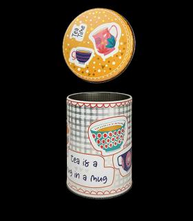 متال باکس گرد سایز 13 طرح زمان چای کد: 13017 | لوتوس |5591022301384