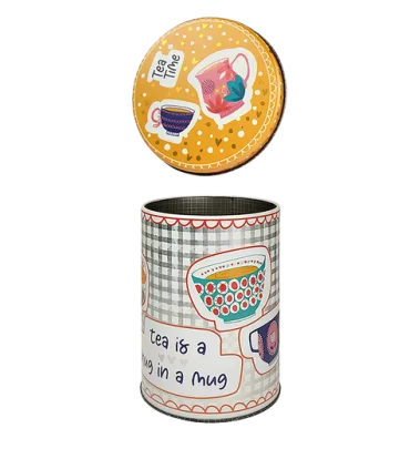 متال باکس گرد سایز 13 طرح زمان چای کد: 13017 | لوتوس |5591022301384