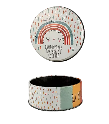 متال باکس گرد سایز 12 طرح رنگین کمان کد: 2021 | لوتوس |5591022301380