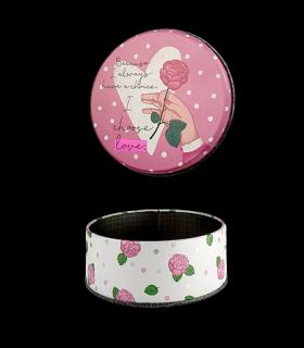 متال باکس گرد سایز 12 طرح عشق صورتی کد: 2018 | لوتوس |5591022301378