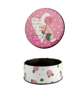 متال باکس گرد سایز 12 طرح عشق صورتی کد: 2018 | لوتوس |5591022301378