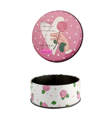 متال باکس گرد سایز 12 طرح عشق صورتی کد: 2018 | لوتوس |5591022301378