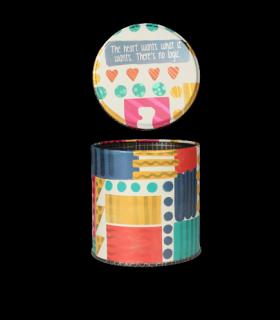 متال باکس گرد سایز 9 طرح رنگ عشق کد: 9030 | لوتوس |5591022301374