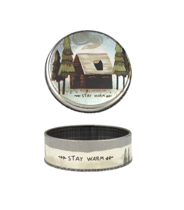 متال باکس گرد سایز 7 طرح گرم بمان کد: 7039 | لوتوس |5591022301372