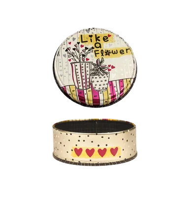 متال باکس گرد سایز 7 طرح اتود کد: 7038 | لوتوس |5591022301371