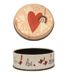 متال باکس گرد سایز 7 طرح قلب سرخ کد: 7033 | لوتوس |5591022301370