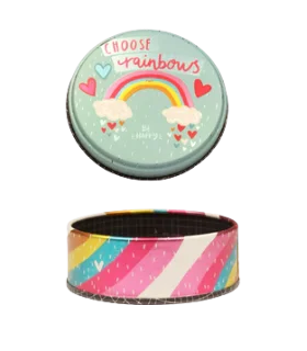 متال باکس گرد سایز 7 طرح رنگین کمان کد: 7032 | لوتوس |5591022301369