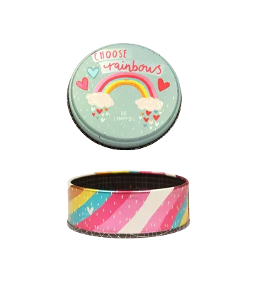 متال باکس گرد سایز 7 طرح رنگین کمان کد: 7032 | لوتوس |5591022301369