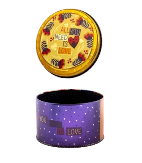 متال باکس گرد سایز 2 طرح عشق کد: 2049 | لوتوس |5591022301363