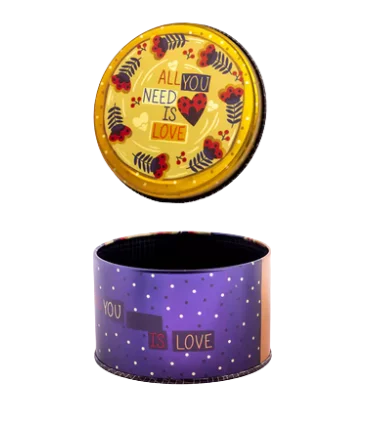 متال باکس گرد سایز 2 طرح عشق کد: 2049 | لوتوس |5591022301363