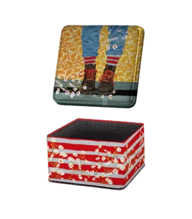 متال باکس مربع سایز 1 طرح در انتظار کد: 1038 | لوتوس |5591022301065