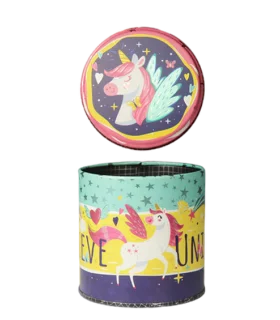 متال باکس گرد سایز 12 طرح یونی کورن دوست داشتنی کد: 2008 | لوتوس |5591022301072