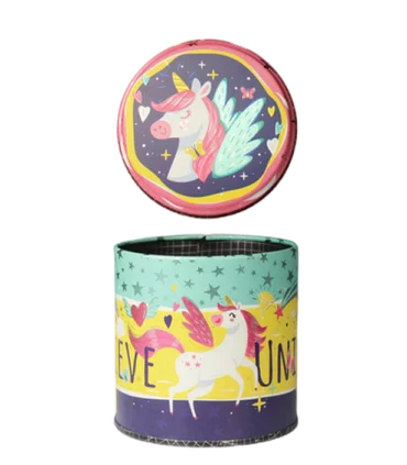 متال باکس گرد سایز 12 طرح یونی کورن دوست داشتنی کد: 2008 | لوتوس |5591022301072