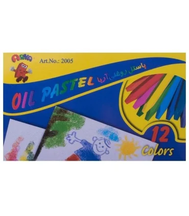 پاستل 12 رنگ جعبه مقوایی آریا کد: 2005 | آریا |6260297120056