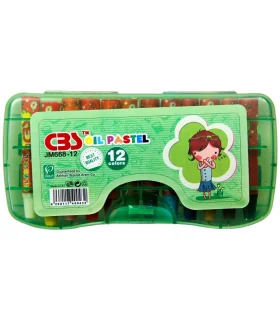 پاستل 12 رنگ جعبه طلقی سی بی اس کد: JM668-12 | سی بی اس |6268117400432