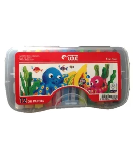 پاستل 12 رنگ جعبه طلقی تی تی کد: TI-P-12S | تی تی |8801076190082