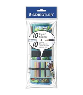 ست مداد رنگی و نوک نمدی 10 عددی استدلر کد: 61PC20 | استدلر |4007817609064