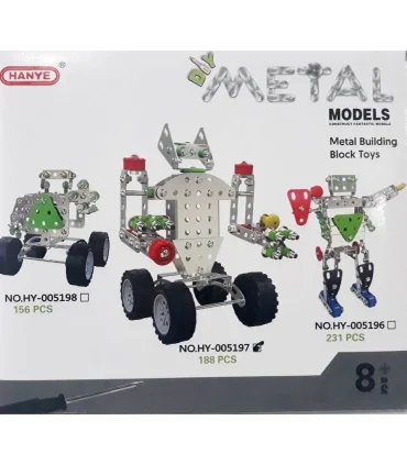 ساختنی های فلزی 188 قطعه مدل ربات چرخ دار HANYE کد: HY-005197 | متفرقه |5591022300025