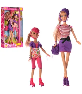 عروسک باربی 2 عددی اسکیت سوار DEFA کد: 8130 | DEFA |5591022301978