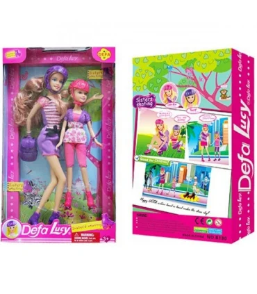 عروسک باربی 2 عددی اسکیت سوار DEFA کد: 8130 | DEFA |5591022301978