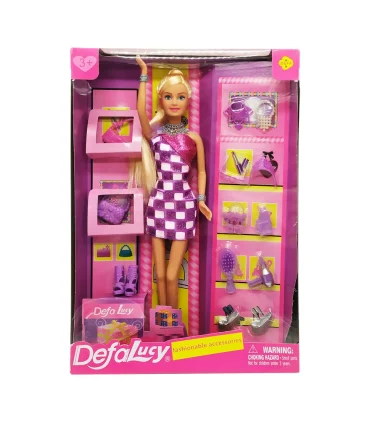 عروسک باربی با لوازم DEFA کد: 8233 | DEFA |5591022301979