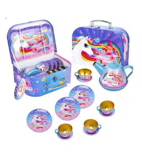 ست چایخوری فلزی چمدانی طرح یونی کورن کد: 966-B12 |  |5591022301971