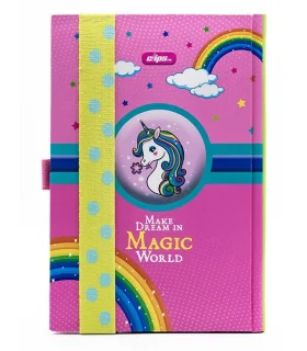 دفتر پلنر رقعی کش دار طرح یونی کورن کلیپس کد: 0114-42 | کلیپس |6262570400114