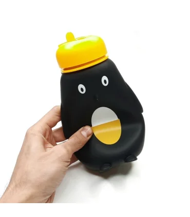 قمقمه سیلیکونی 550 میل اسکول فنس طرح پنگوئن کد: FA9334 | اسکول فنس |8370045393347