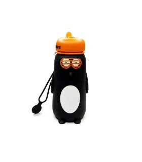 قمقمه سیلیکونی 550 میل اسکول فنس طرح پنگوئن عینکی کد: FA9333 | اسکول فنس |8370045393330