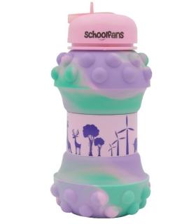 قمقمه سیلیکونی 550 میل پاپیتی بنفش اسکول فنس کد: FA9328 | اسکول فنس |8370045393279