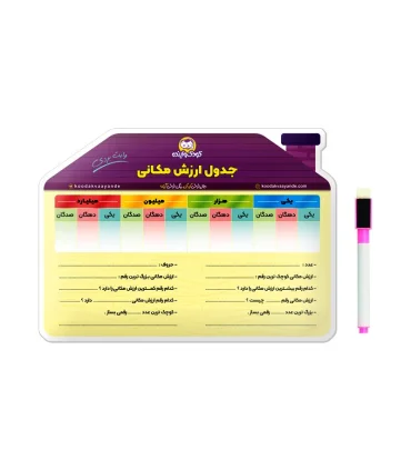 جدول ارزش مکانی وایت بردی | کودک و آینده |55001363