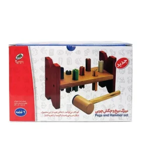 بازی فکری میزک میخ و چکش چوبی 9 قطعه | صنایع آموزشی |5591022301639