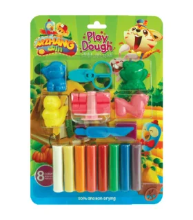 خمیر بازی 8 رنگ روکارتی با قالب و ابزار ارژنگ کد: 1304 | ارژنگ |6260297113041