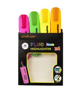 ماژیک هایلایتر 4 رنگ نئونی کلاسیک اسکول فنس کد: FA92311 | اسکول فنس |6941288714323